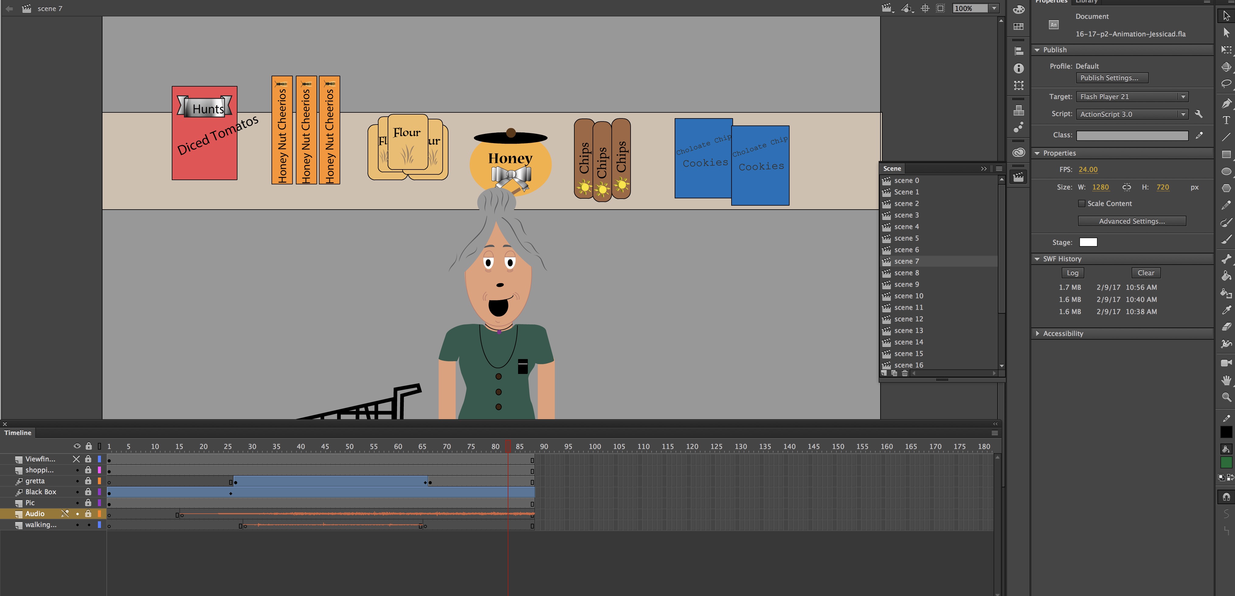 This is a screenshot of my animation in Animate.